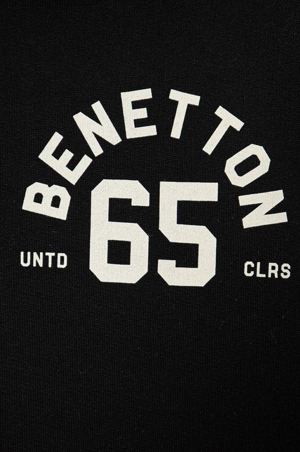 United Colors of Benetton Dječja dukserica United Colors of Benetton boja: crna, s kapuljačom, s uzorkom, 3EB5C203U