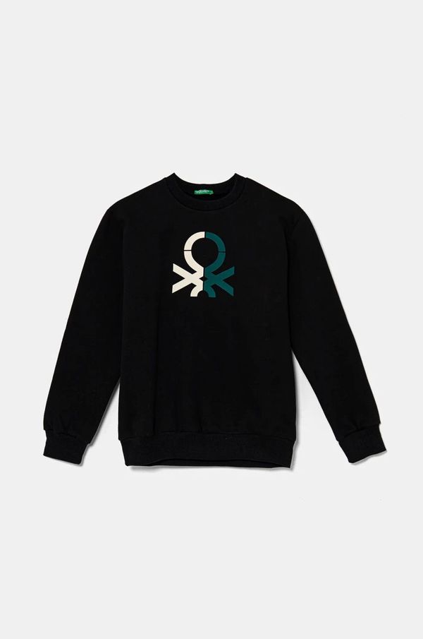 United Colors of Benetton Dječja dukserica United Colors of Benetton boja: crna, s uzorkom, 3EB5C10KS