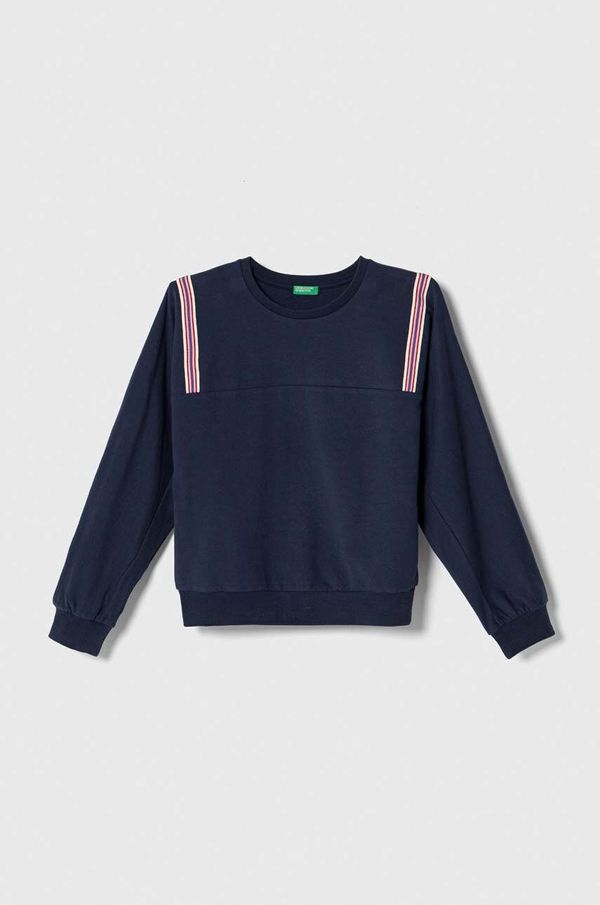 United Colors of Benetton Dječja dukserica United Colors of Benetton boja: tamno plava, s aplikacijom