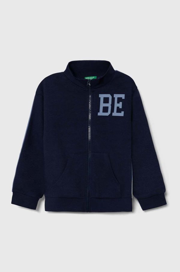 United Colors of Benetton Dječja dukserica United Colors of Benetton boja: tamno plava, s tiskom