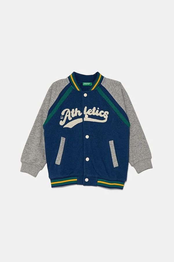 United Colors of Benetton Dječja dukserica United Colors of Benetton boja: tamno plava, s uzorkom, 32N4G5035