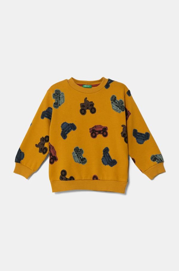 United Colors of Benetton Dječja dukserica United Colors of Benetton boja: žuta, s uzorkom, 3J4EG10GK