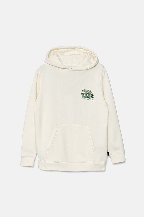 Vans Dječja dukserica Vans East Sideermin PO boja: bež, s kapuljačom, s tiskom, VN000JBQFS81