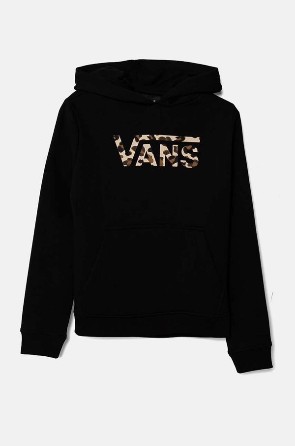 Vans Dječja dukserica Vans GR FELIDAE DROP PO boja: crna, s kapuljačom, s tiskom, VN000K8WBLK1