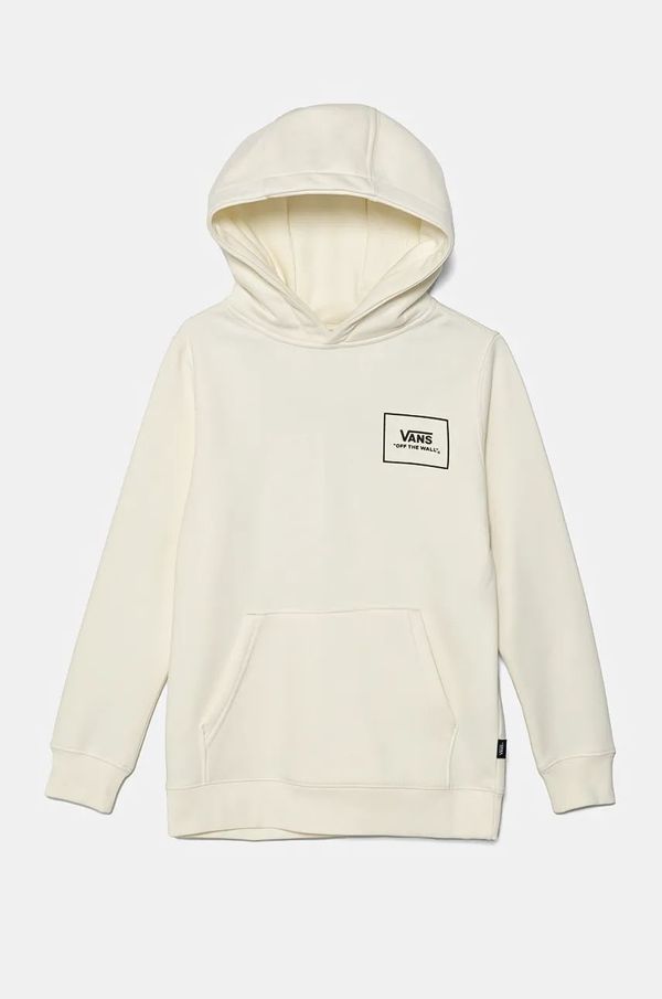 Vans Dječja dukserica Vans PRINT BOX 2.0 PO boja: bež, s kapuljačom, s tiskom, VN000JYCFS81