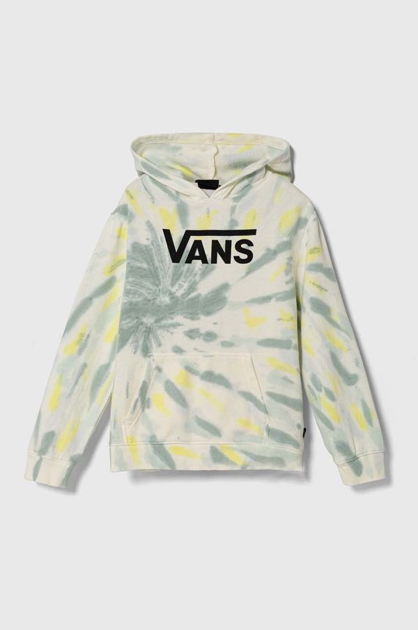 Vans Dječja dukserica Vans SPIRAL TIE DYE HOODIE boja: zelena, s kapuljačom, s uzorkom