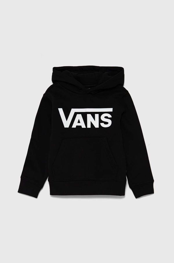 Vans Dječja dukserica Vans Vans Classic Kids PO boja: crna, s kapuljačom, s tiskom, VN000JYEBLK1