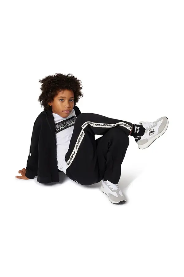 Karl Lagerfeld Dječja dukserisa s pamukom Karl Lagerfeld