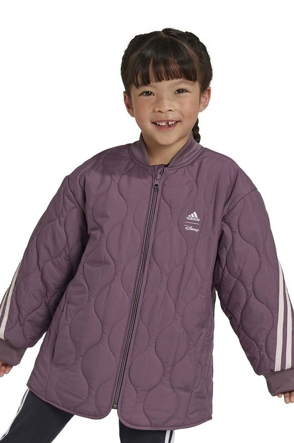 adidas Dječja dvostrana jakna adidas LG DY MDKT boja: ljubičasta, IV9651