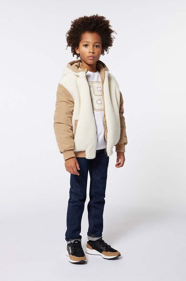 Boss Dječja dvostrana jakna BOSS boja: bež, J51203