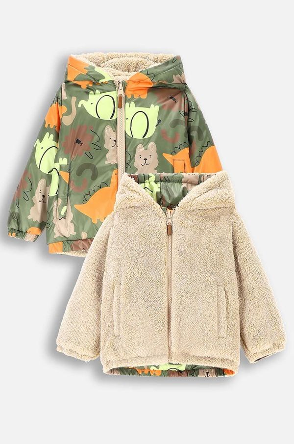 Coccodrillo Dječja dvostrana jakna Coccodrillo boja: zelena, SMILE BOY NEWBORN