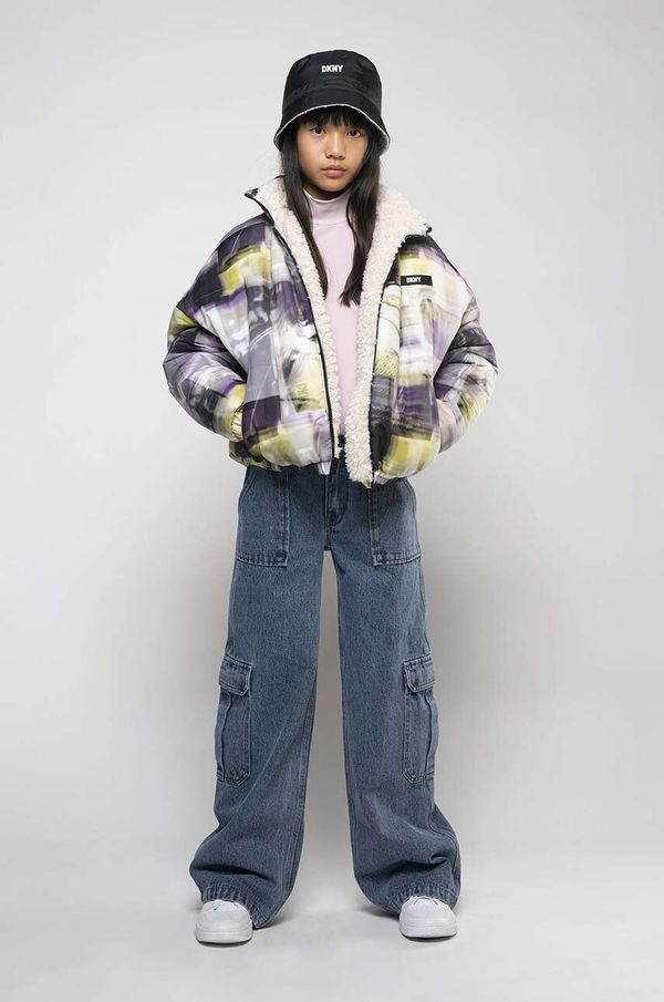 DKNY Dječja dvostrana jakna Dkny boja: zelena