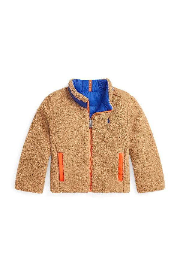 Polo Ralph Lauren Dječja dvostrana jakna Polo Ralph Lauren boja: smeđa, 322949927001