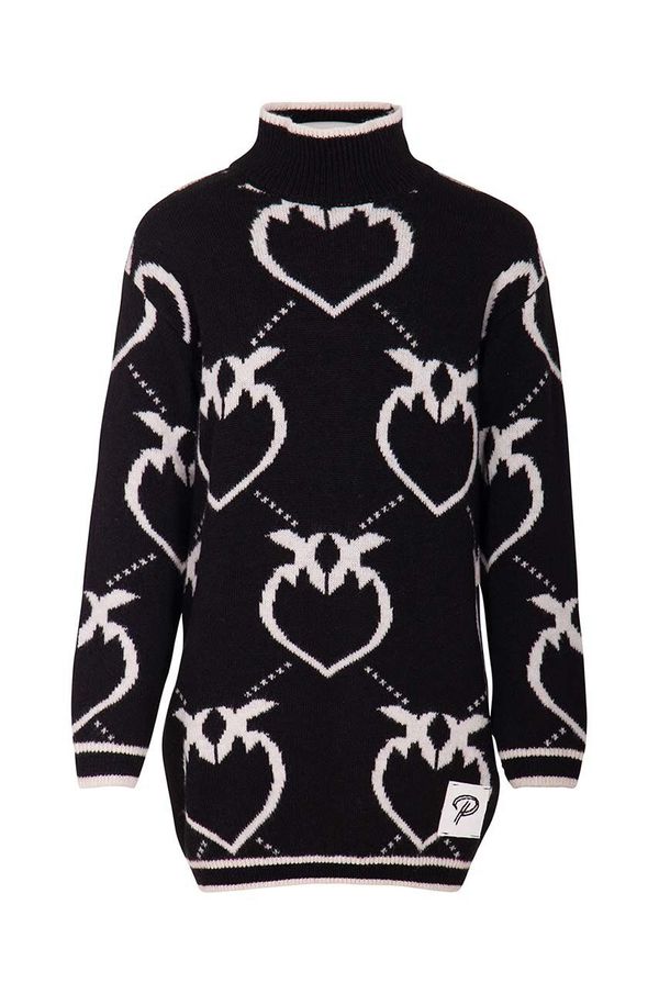 Pinko Up Dječja hakjina s primjesom vune Pinko Up boja: crna, mini, ravna