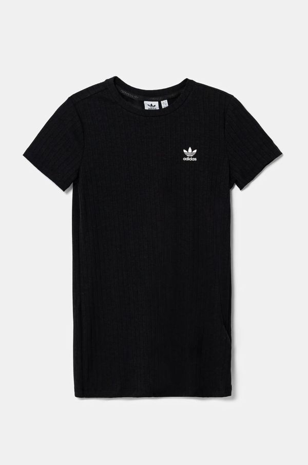 adidas Originals Dječja haljina adidas Originals boja: crna, mini, ravna, JC8429