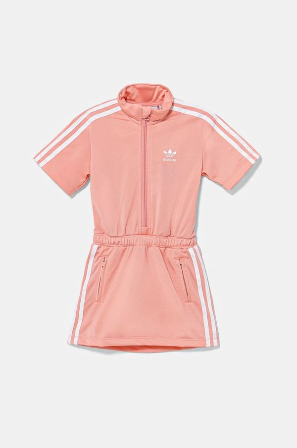 adidas Originals Dječja haljina adidas Originals boja: ružičasta, midi, ravna, JC9170