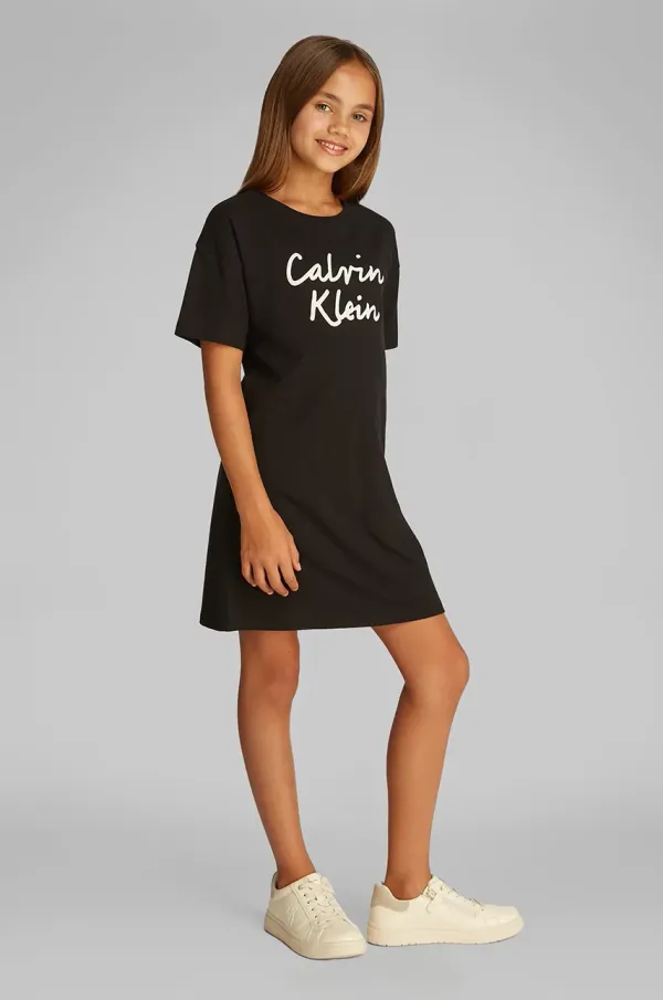 Calvin Klein Jeans Dječja haljina Calvin Klein Jeans boja: crna, mini, ravna, IG0IG02912