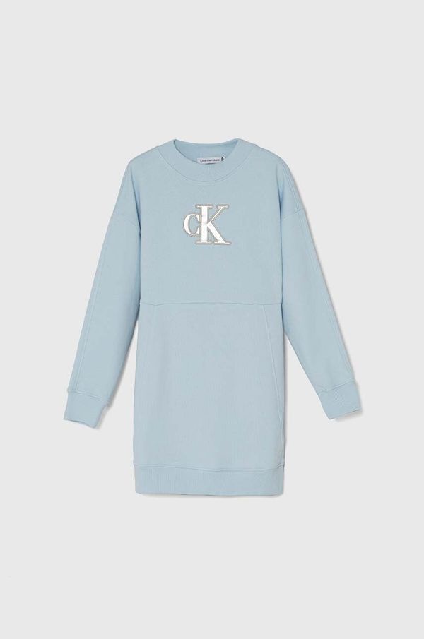 Calvin Klein Jeans Dječja haljina Calvin Klein Jeans mini, širi se prema dolje