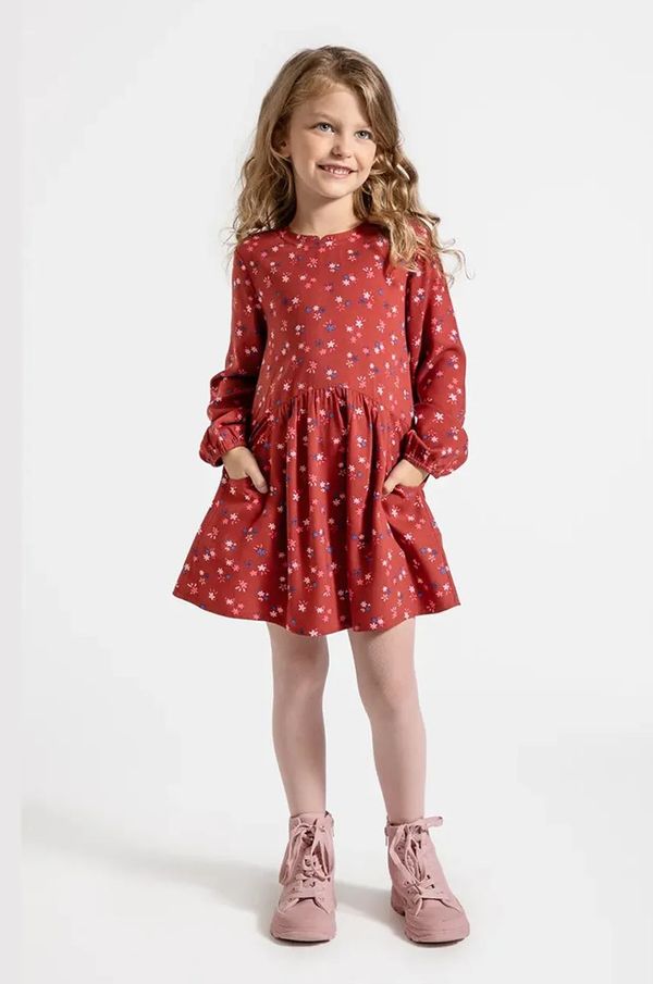 Coccodrillo Dječja haljina Coccodrillo boja: bordo, mini, širi se prema dolje, HEARTS GIRL KIDS