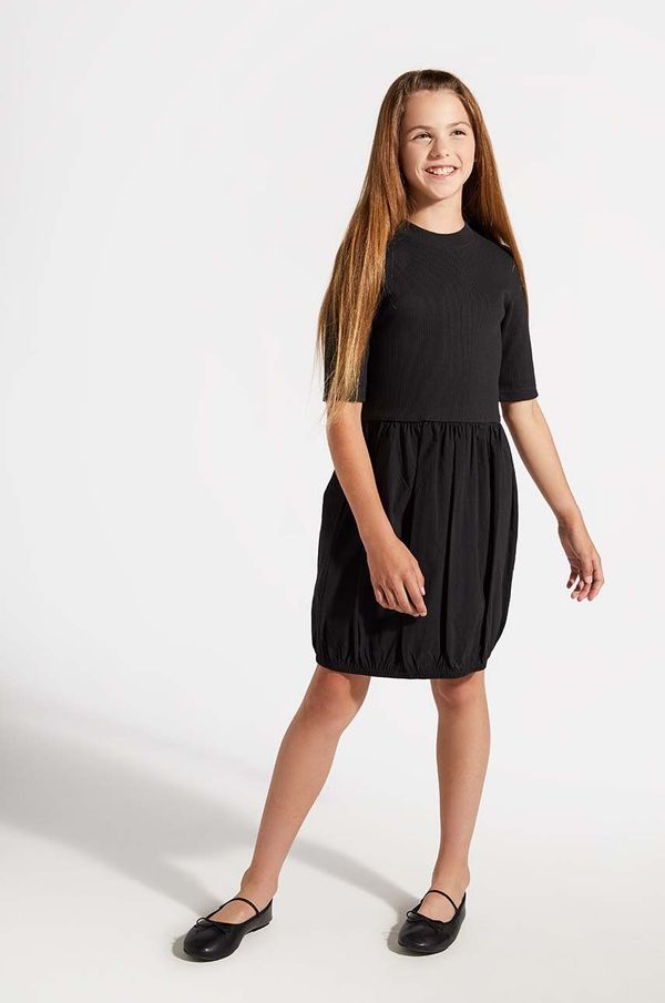 Coccodrillo Dječja haljina Coccodrillo boja: crna, mini, ravna, BACK TO SCHOOL GIRL