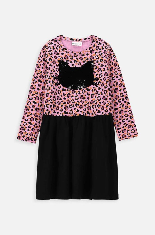 Coccodrillo Dječja haljina Coccodrillo boja: ružičasta, mini, širi se prema dolje