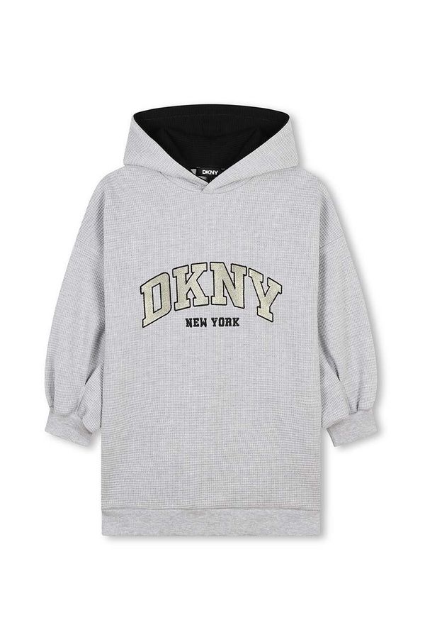 DKNY Dječja haljina Dkny boja: siva, mini, oversize, D60264