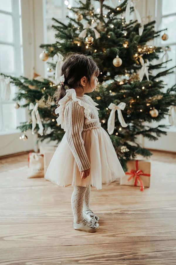 Donsje Dječja haljina Donsje Bilie Dress boja: bež, mini, širi se prema dolje, 4083200