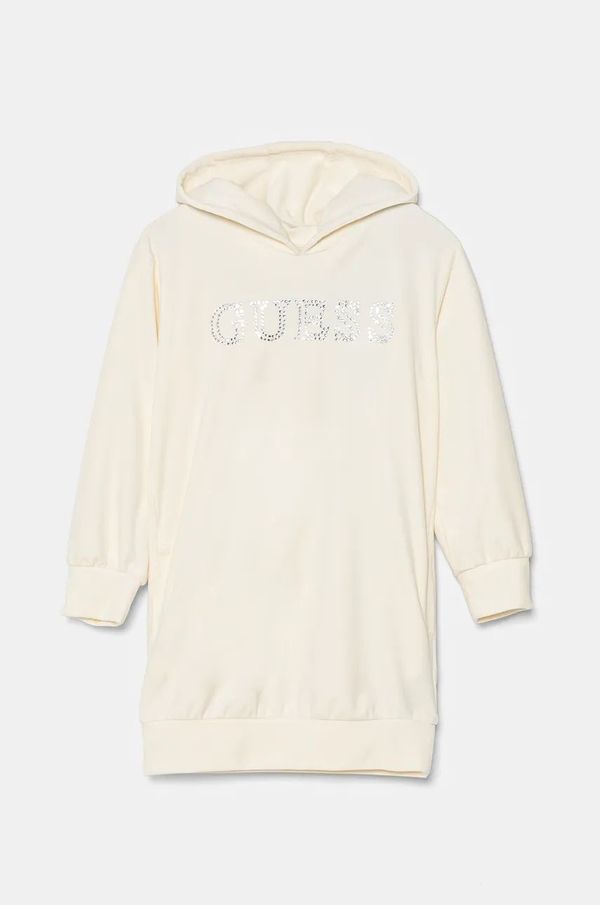 Guess Dječja haljina Guess boja: bež, midi, oversize, J4BK27 KBXI2