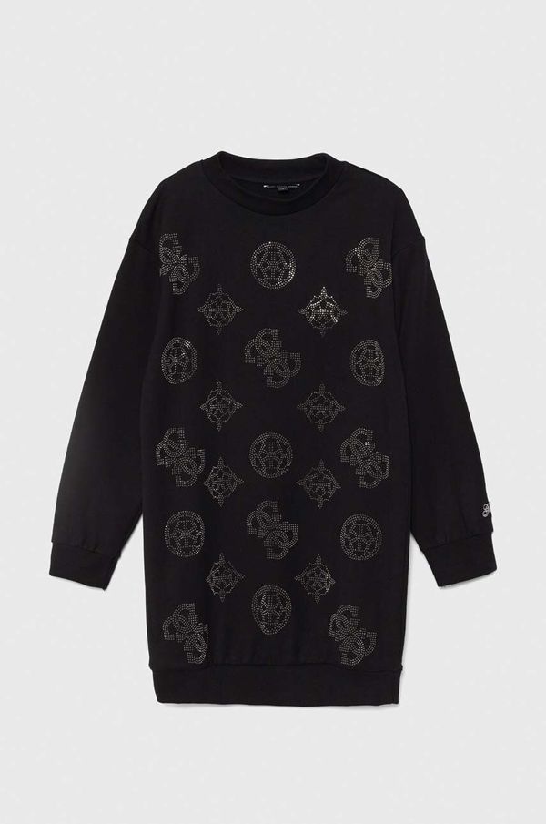 Guess Dječja haljina Guess boja: crna, mini, oversize, J4YK19 KA6V4