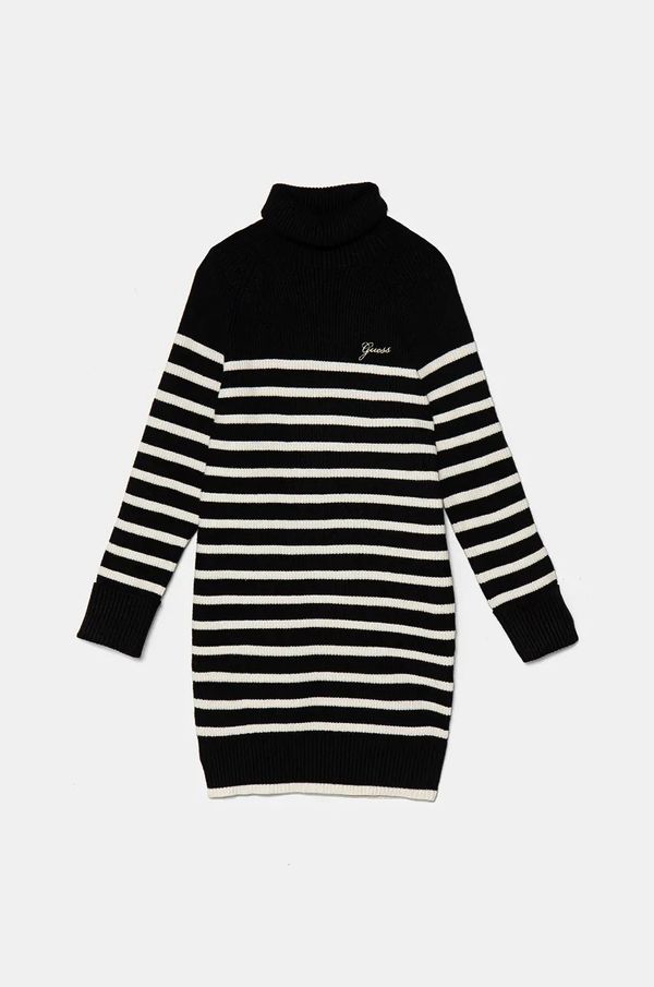 Guess Dječja haljina Guess boja: crna, mini, ravna, J4BK03 Z3FU0