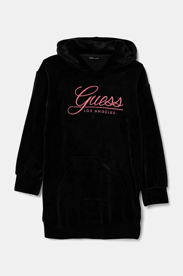 Guess Dječja haljina Guess boja: crna, mini, ravna, J4BK16 KCH92
