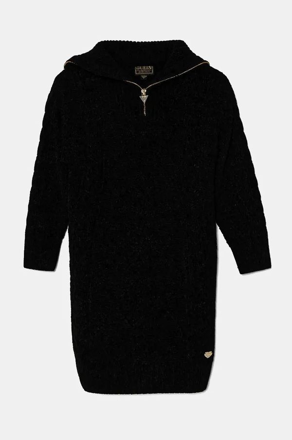 Guess Dječja haljina Guess boja: crna, mini, ravna, J4BK20 Z3FT0