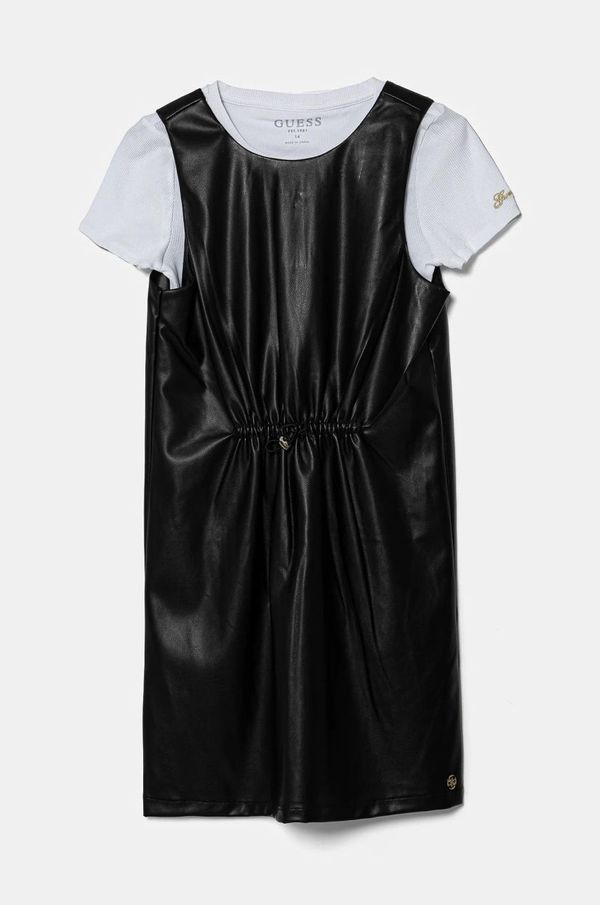 Guess Dječja haljina Guess boja: crna, mini, širi se prema dolje, J5RK34 K8GF0