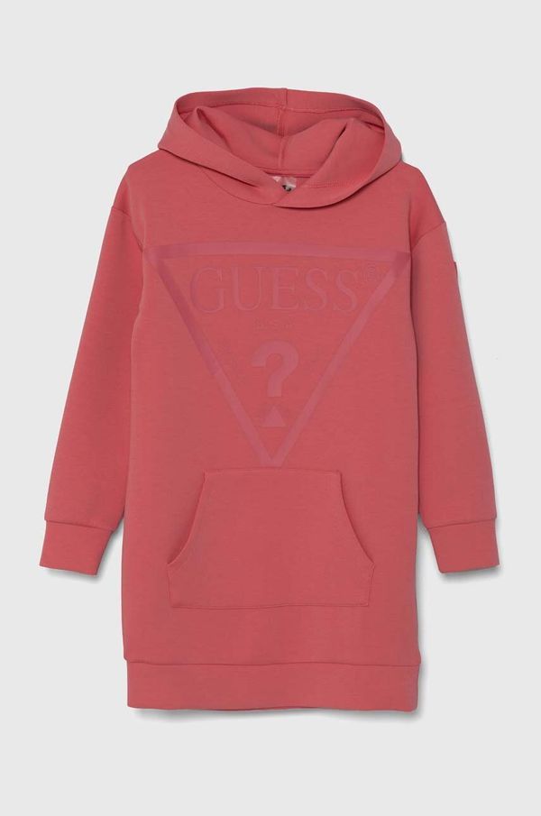Guess Dječja haljina Guess boja: ružičasta, mini, ravna, J2BK35 FL03S