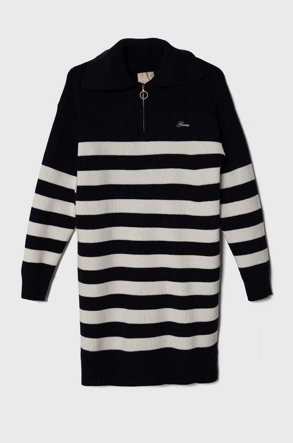 Guess Dječja haljina Guess boja: tamno plava, mini, oversize, J4YK16 Z3FU0
