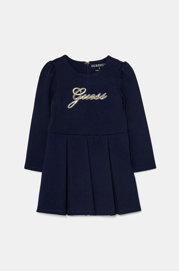 Guess Dječja haljina Guess boja: tamno plava, mini, širi se prema dolje, K4BK00 KAUH0