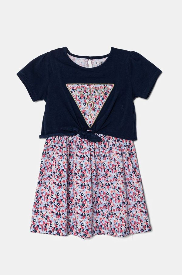 Guess Dječja haljina Guess boja: tamno plava, mini, širi se prema dolje, K5RK09 K6YW4