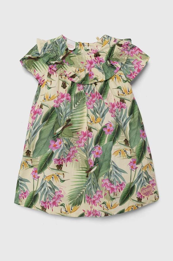 Guess Dječja haljina Guess boja: zelena, mini, širi se prema dolje