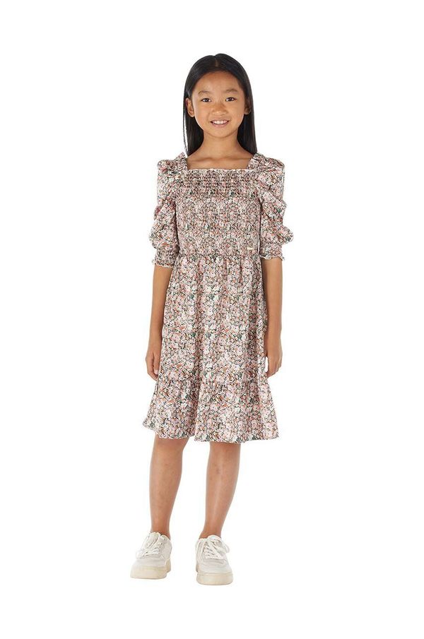 Guess Dječja haljina Guess midi, širi se prema dolje