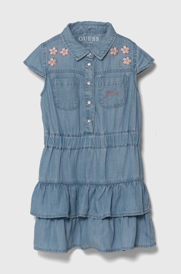 Guess Dječja haljina Guess mini, širi se prema dolje