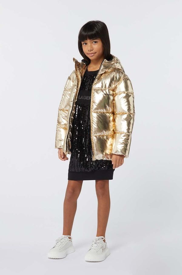 Karl Lagerfeld Dječja haljina Karl Lagerfeld boja: crna, mini, oversize, Z30186