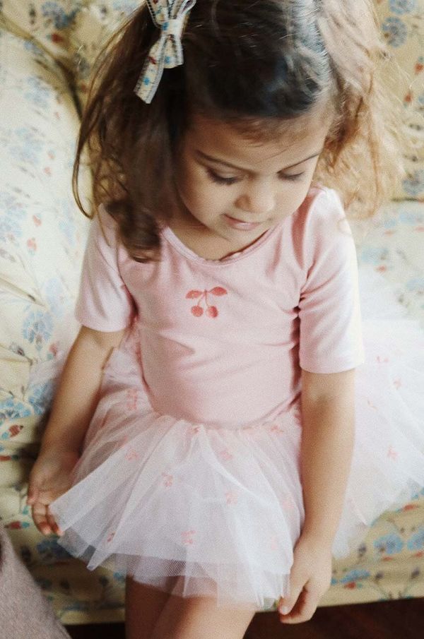 Konges Sløjd Dječja haljina Konges Sløjd BALLERINA DRESS boja: ružičasta, mini, širi se prema dolje, KS101401