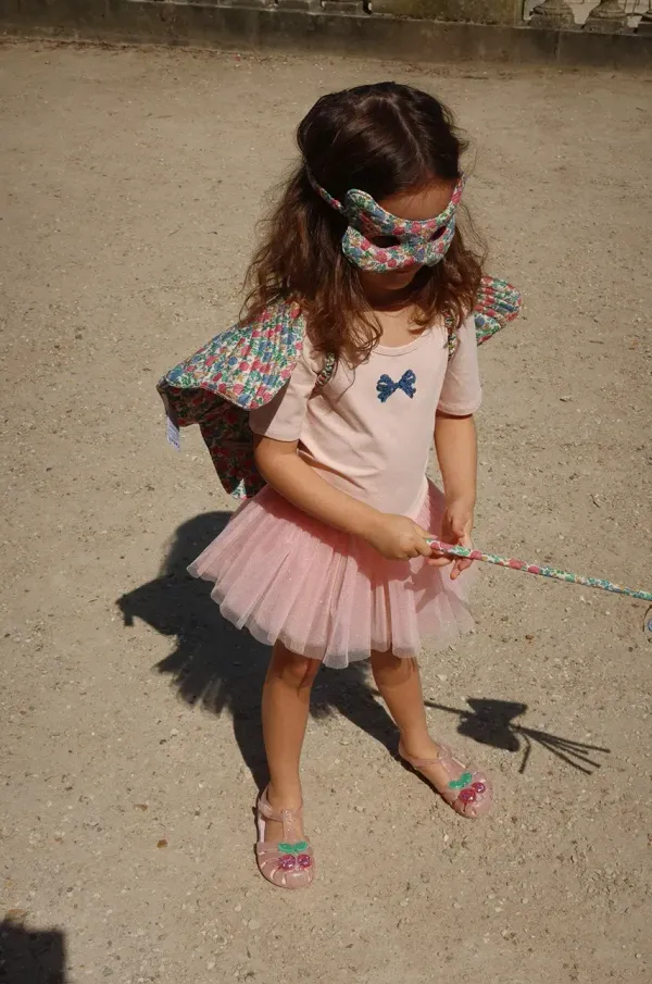 Konges Sløjd Dječja haljina Konges Sløjd BALLERINA DRESS boja: ružičasta, mini, širi se prema dolje, KS102647