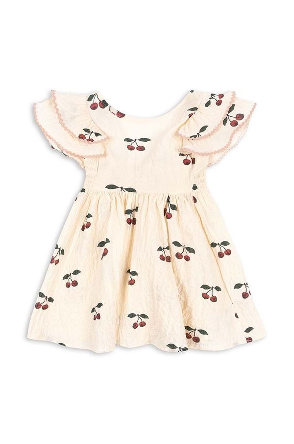 Konges Sløjd Dječja haljina Konges Sløjd boja: bež, mini, širi se prema dolje