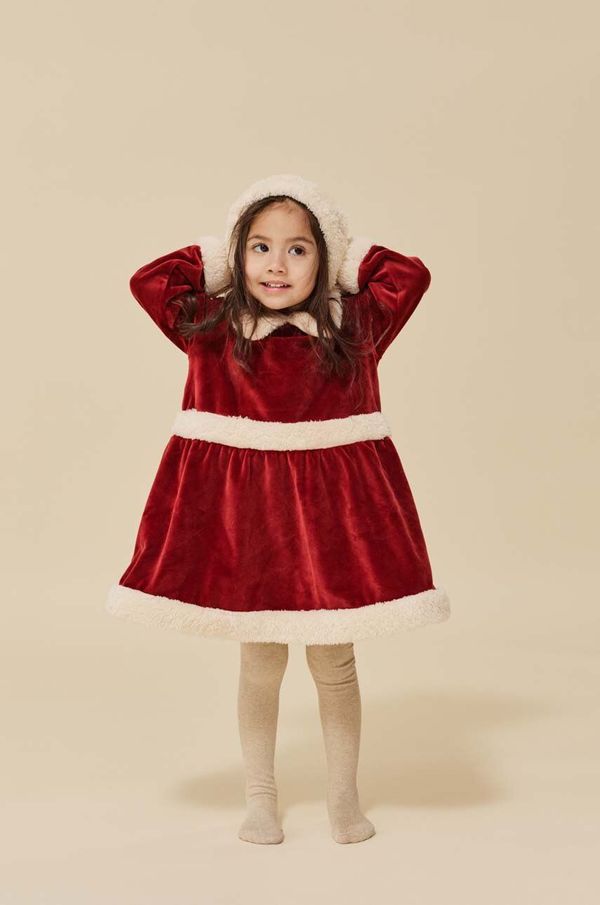 Konges Sløjd Dječja haljina Konges Sløjd boja: bordo, mini, širi se prema dolje