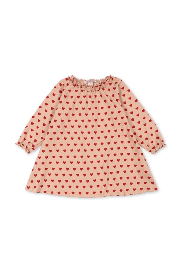 Konges Sløjd Dječja haljina Konges Sløjd CHLEO DRESS OCS boja: crvena, mini, širi se prema dolje, KS101458