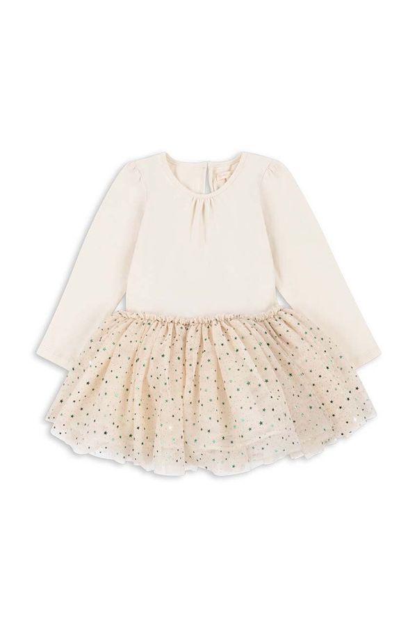 Konges Sløjd Dječja haljina Konges Sløjd FAIRY BALLERINA DRESS boja: bež, mini, širi se prema dolje, KS101511