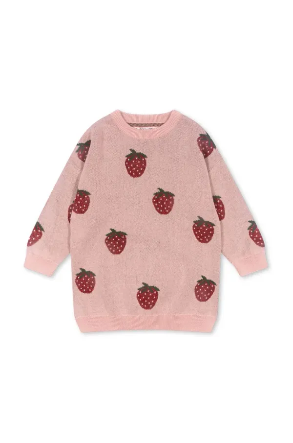 Konges Sløjd Dječja haljina Konges Sløjd LAPIS LUREX KNIT DRESS boja: ružičasta, mini, ravna, KS102262