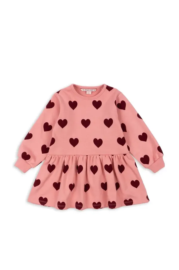 Konges Sløjd Dječja haljina Konges Sløjd LOU SWEAT DRESS OCS boja: ružičasta, mini, širi se prema dolje, KS102019