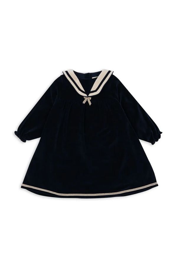 Konges Sløjd Dječja haljina Konges Sløjd MATELOT DRESS GOTS boja: tamno plava, mini, širi se prema dolje, KS102043